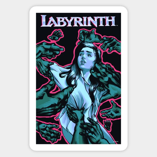 Labyrinth Helping Hands Art Sticker by PhilRayArt